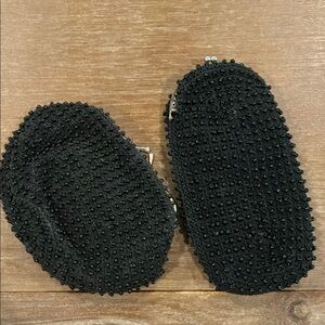 Retro Vintage Black Beaded Clutch set